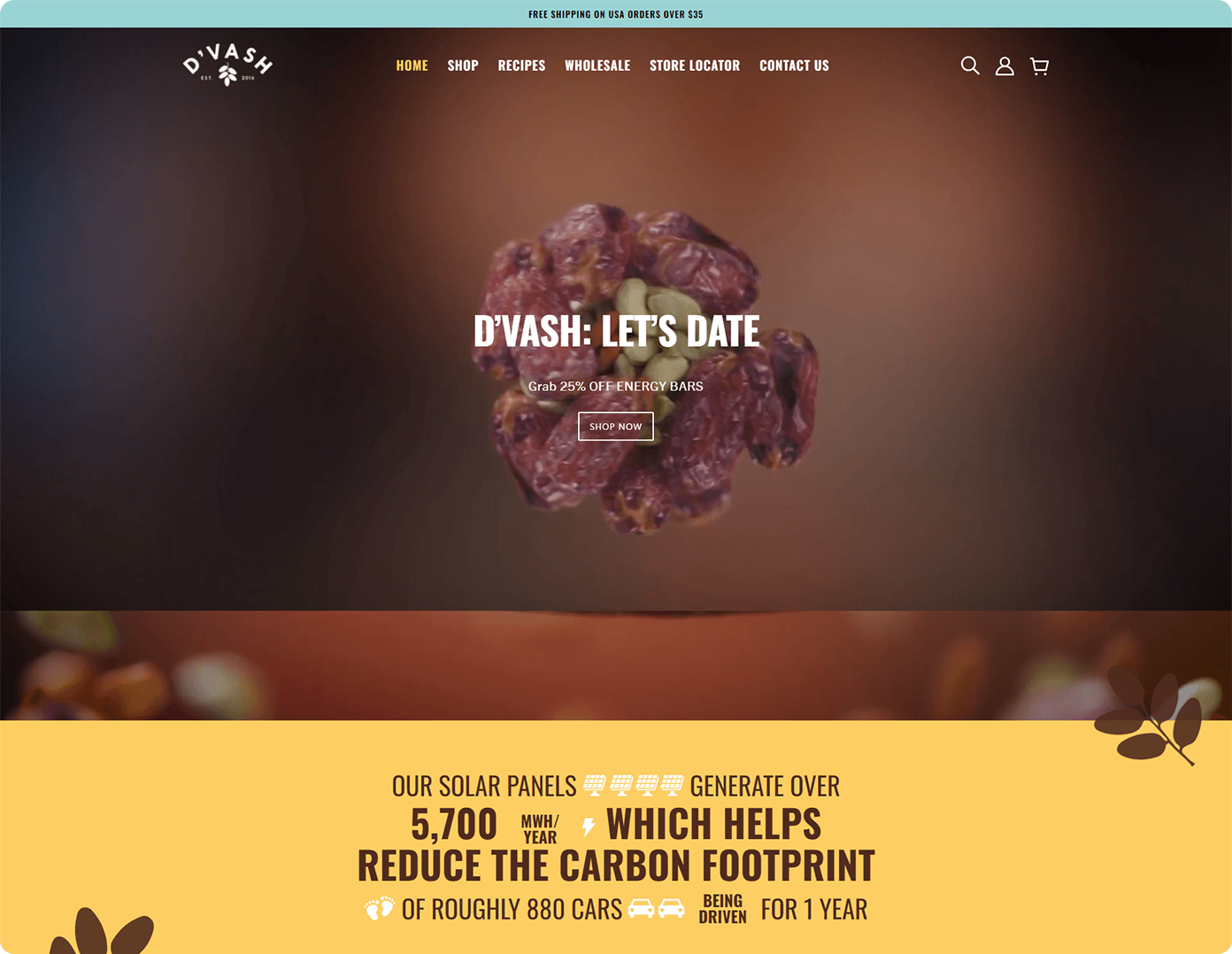 D'vash Organics home page